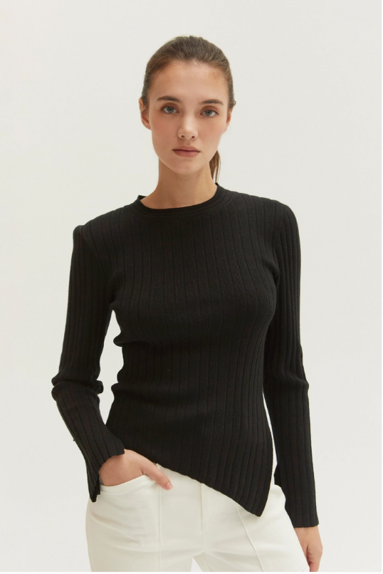 By my side Ribbed Knit Top