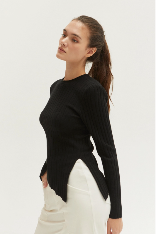 By my side Ribbed Knit Top