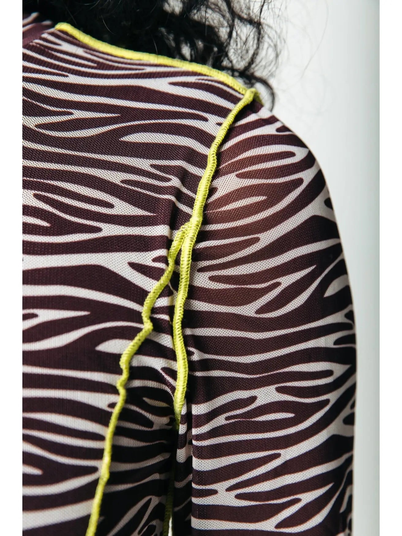 Zebra Mesh Maxi Dress